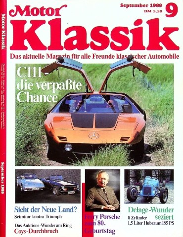Deckblatt Motor Klassik (09/1989)